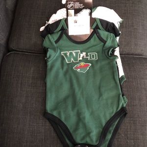 MN Wild set of 3 onesies